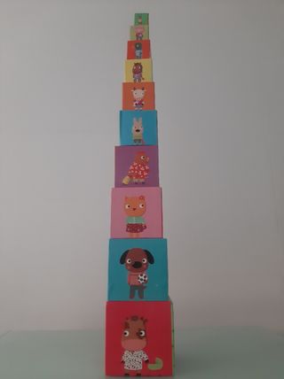 Cubos apiladores con numeros