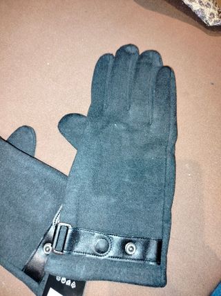 Guantes hombre poliéster y algodón 