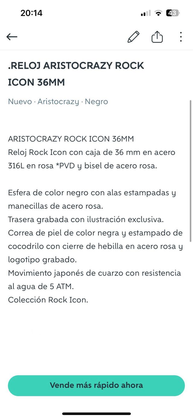 Reloj aristocrazy rock icon 36mm
