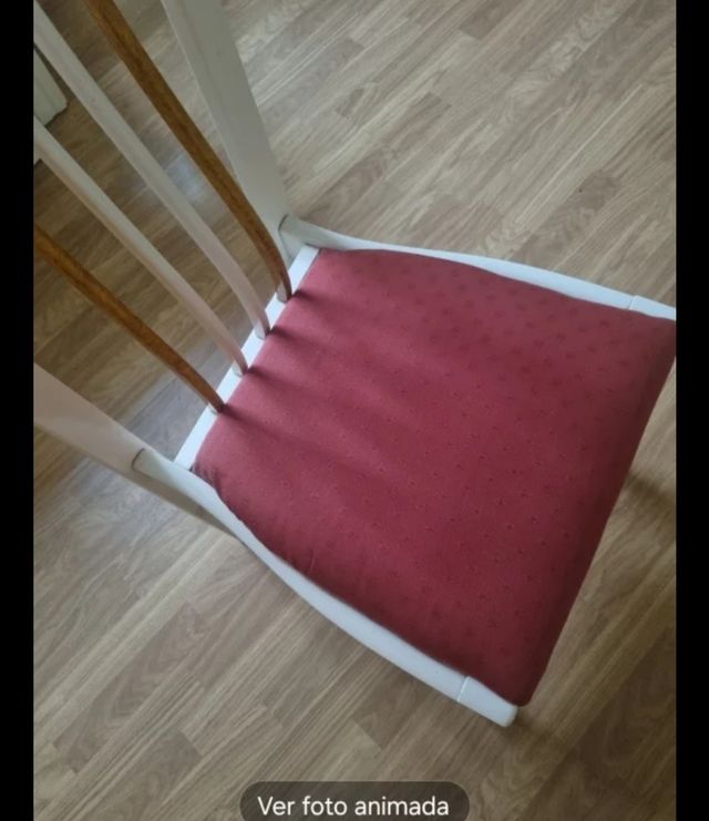 4 SILLAS LACADAS EN BLANCO POR 30€