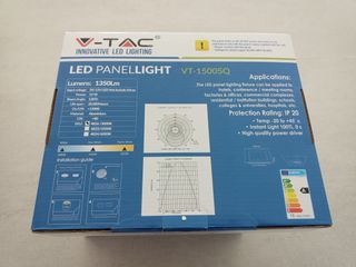 5 Paneles led ultrafinos 15w marca V-TAC