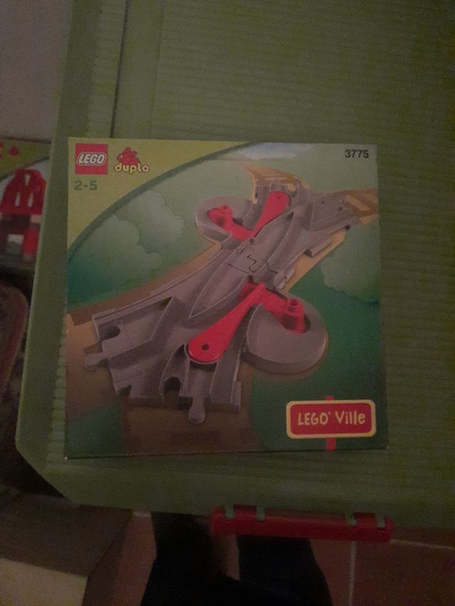 Lego duplo. Cambio de dirección. Vías Trenes 