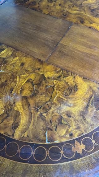 Mesa de comedor vintage marquetería