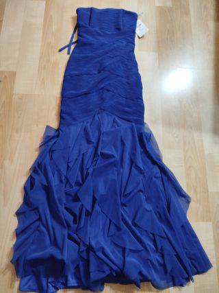 Vestido largo azul electrico sin estrenar