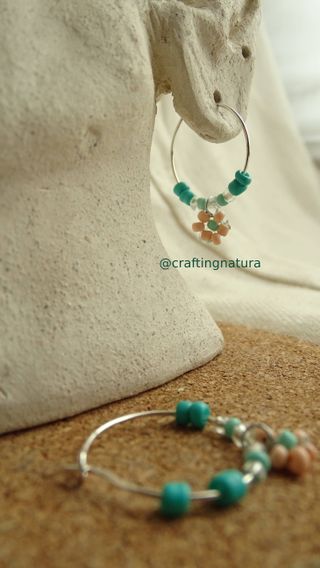 Pendientes de Aros con Flores