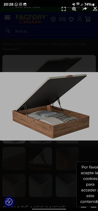 Canapé de madera a recoger en Madrid