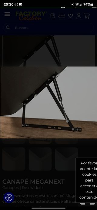 Canapé de madera a recoger en Madrid