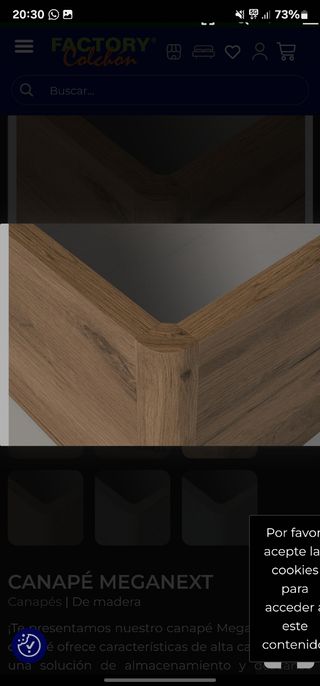 Canapé de madera a recoger en Madrid