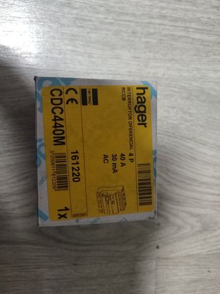 Diferencial hager 4p 40a