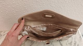 Bolso cartera beige étnico