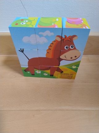 Puzzle cubos de madera