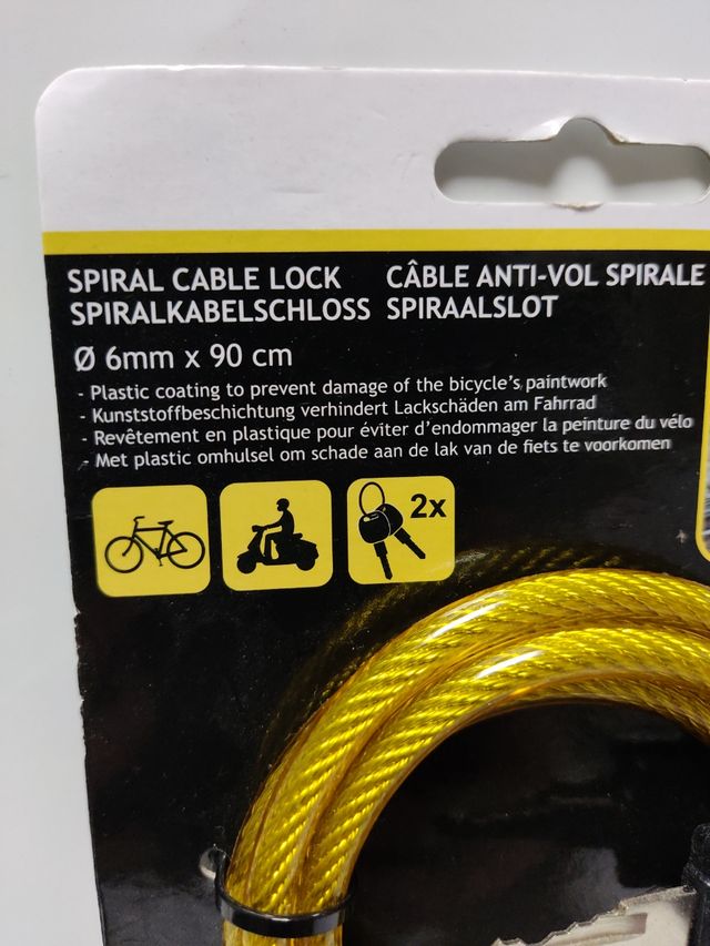 candado con cable de Dunlopp