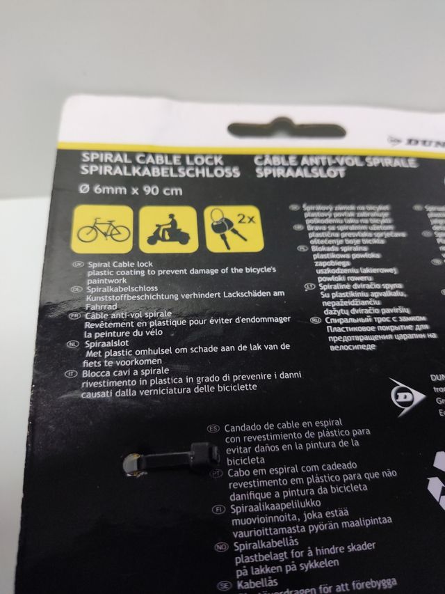 candado con cable de Dunlopp