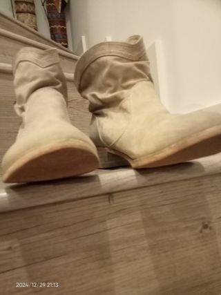 Botas beige 37 bajas