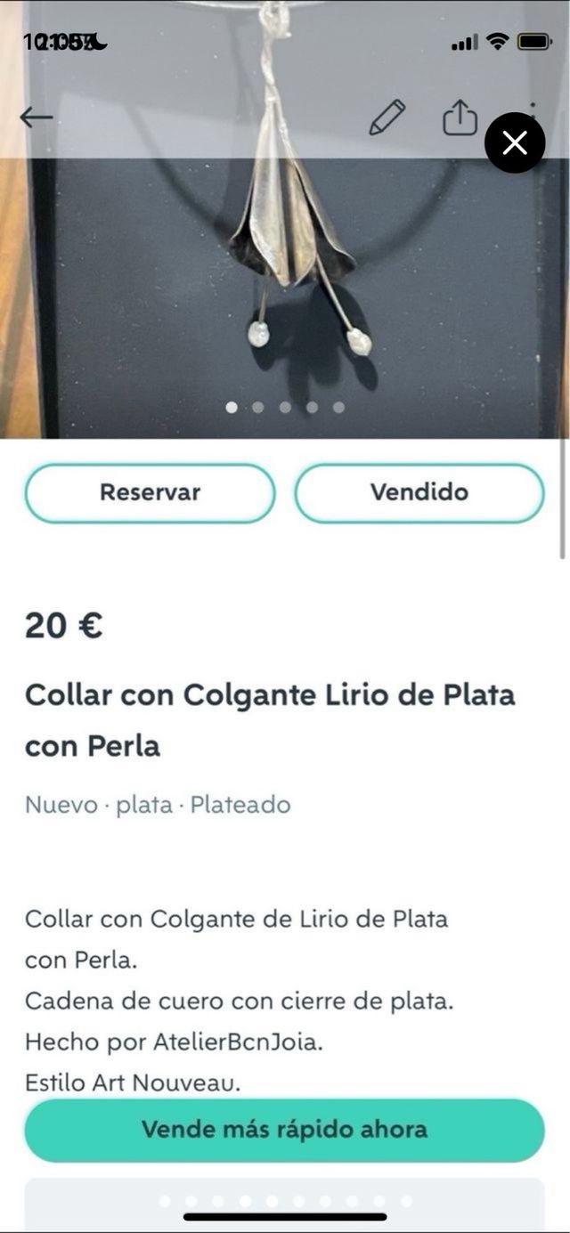 Lote 9 collares y colgantes plata y otros