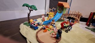 Parque madera playmobil + accesorios