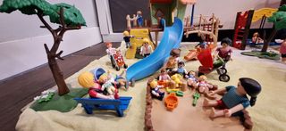 Parque madera playmobil + accesorios