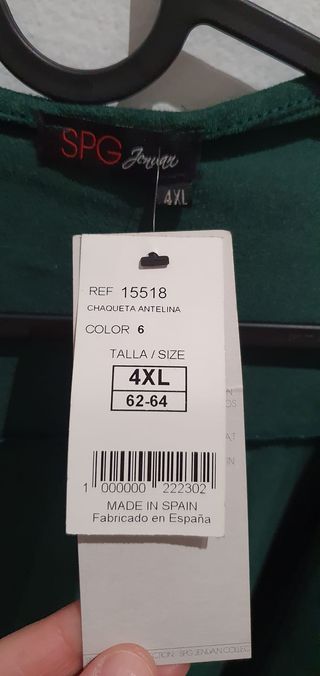 Chaqueta o sobrecamisa de antelina sin estrenar