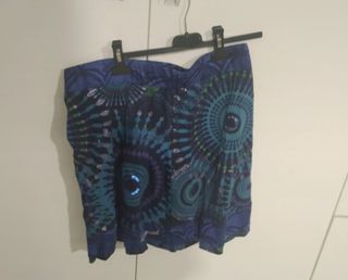 Falda Desigual azul