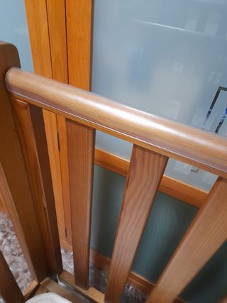 Cuna madera color nogal