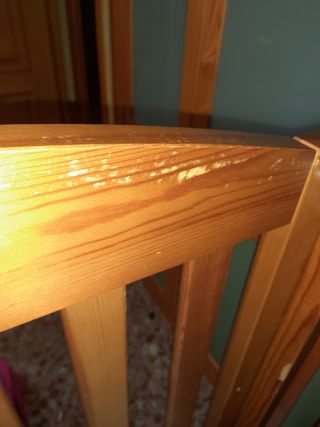 Cuna madera color nogal