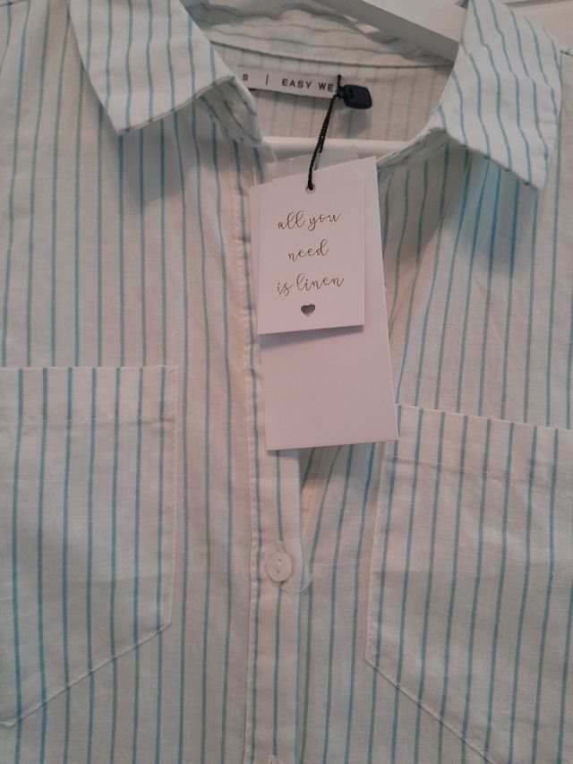 Vestido de lino tipo camisero