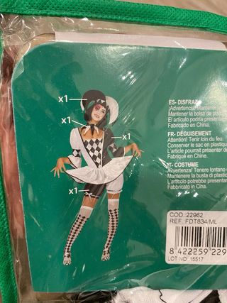 Disfraz mujer arlequin