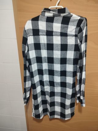 Camisa vestido cuadros mujer.