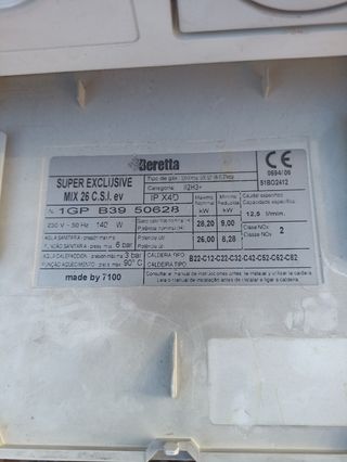 DESPIECE CALDERA BERETTA