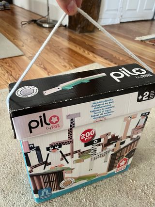 Juguete/Juego 200 bloques madera de construcción