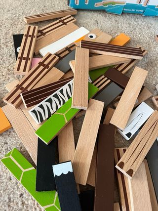 Juguete/Juego 200 bloques madera de construcción