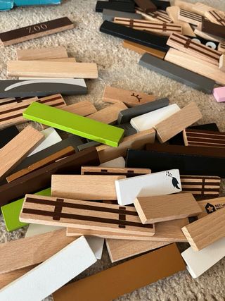 Juguete/Juego 200 bloques madera de construcción