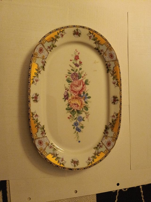 Bandeja ovalada porcelana francesa Limoges