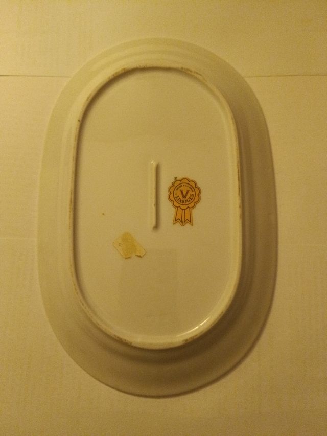 Bandeja ovalada porcelana francesa Limoges