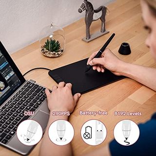 VEIKK Tableta de dibujo VK640, tableta OSU de 6 x