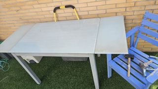 Mesa de cristal extensible