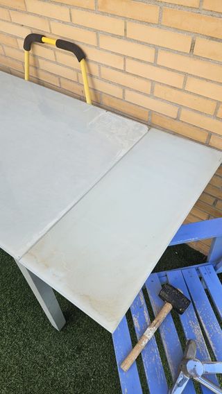 Mesa de cristal extensible