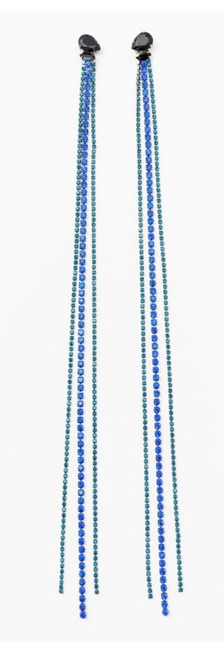 Pendientes extra largos strass