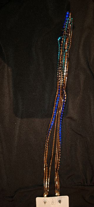 Pendientes extra largos strass