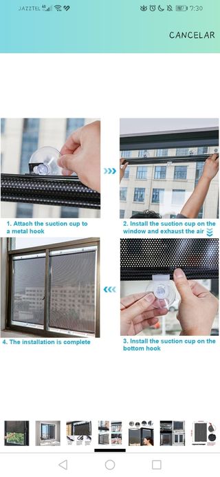 Tende a rullo a ombrello con ventose