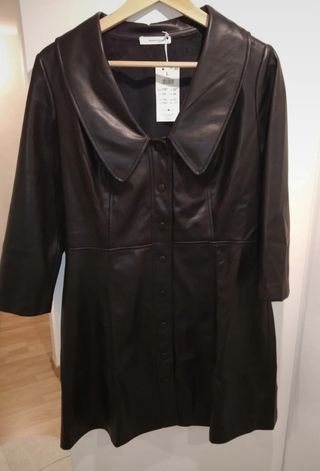 Vestito nero in similpelle 