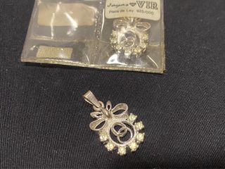 Colgante anillos entrelazados plata