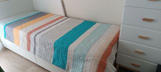 Colcha acolchada reversible cama 80-90 cm