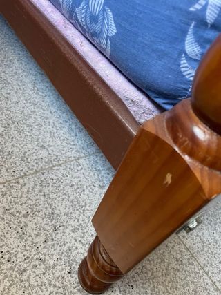 Letto provenzale in legno massello
