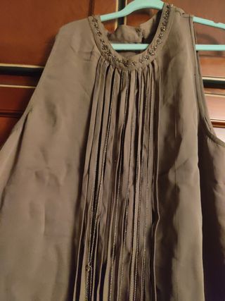 Top blusa IKKS con flecos