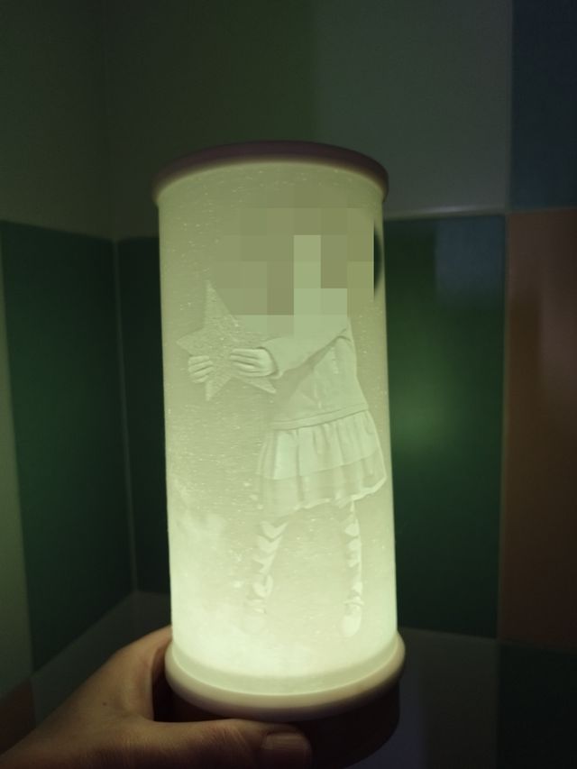 Lámpara litofania personalizada