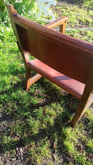 Sillón diseño safari piel vintage