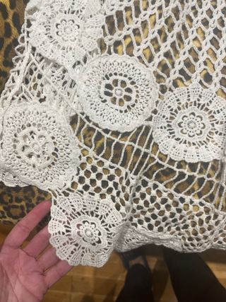 Vestido asimétrico crochet