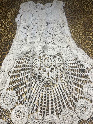 Vestido asimétrico crochet