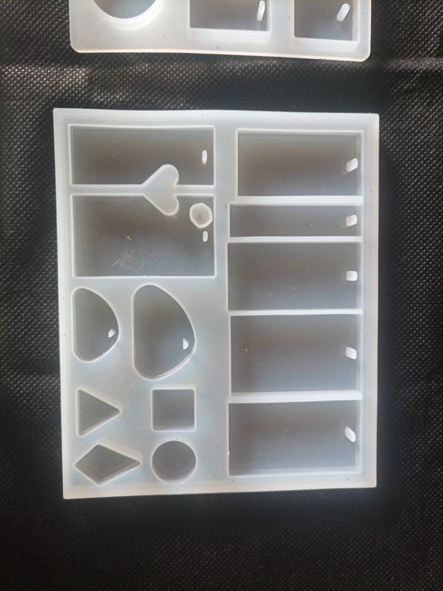 Moldes de silicona para complementos de resina.